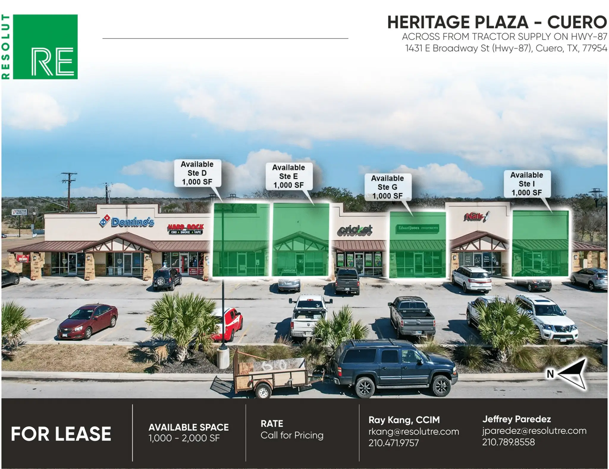 Heritage Plaza - Cuero, Across from Tractor Supply on Hwy-87, 1431 E Broadway St, Cuero TX 77954